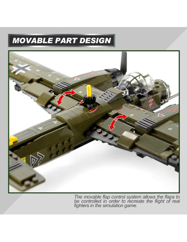 Kit de Construcción Feleph JU-88 559 Piezas Militar