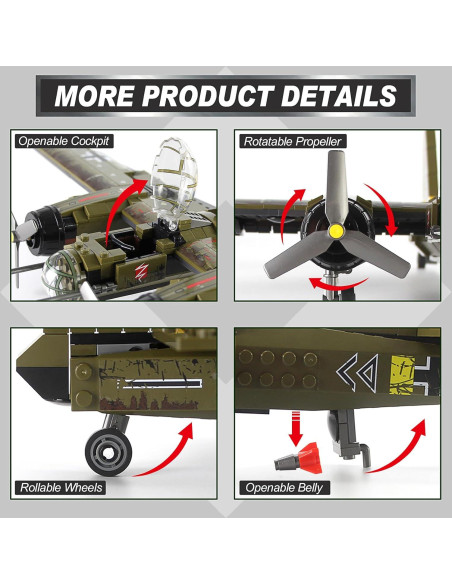 Kit de Construcción Feleph JU-88 559 Piezas Militar Kit de Construcción Feleph JU-88 559 Piezas Militar