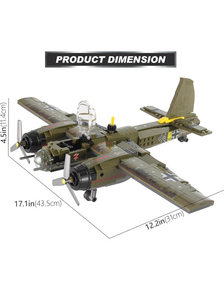 Kit de Construcción Feleph JU-88 559 Piezas Militar Kit de Construcción Feleph JU-88 559 Piezas Militar