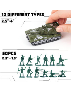 Juguetes de Vehículos Militares 3 Nutrias 62 Piezas 2