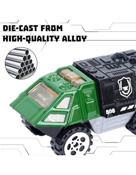 Juguetes de Vehículos Militares 3 Nutrias 62 Piezas