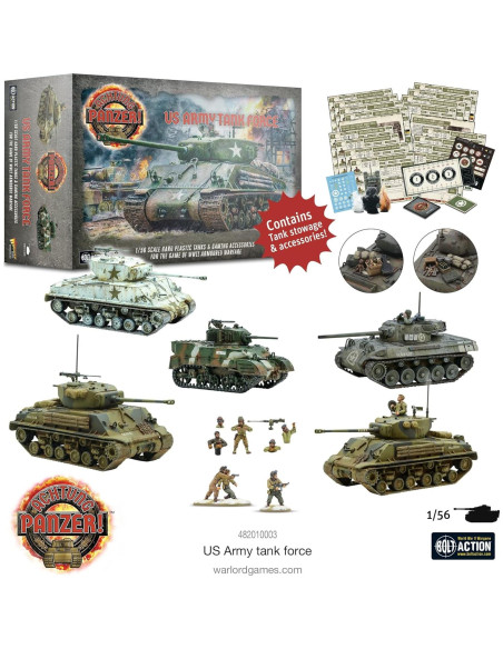 Kit de Modelo de Guerra de Mesa Warlord 1:56 Tanques EE.UU.