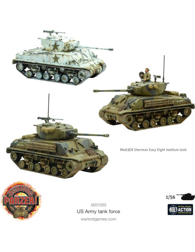 Kit de Modelo de Guerra de Mesa Warlord 1:56 Tanques EE.UU.