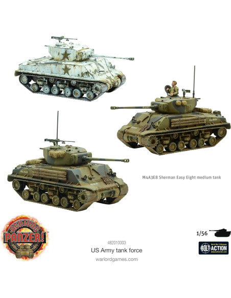 Kit de Modelo de Guerra de Mesa Warlord 1:56 Tanques EE.UU.