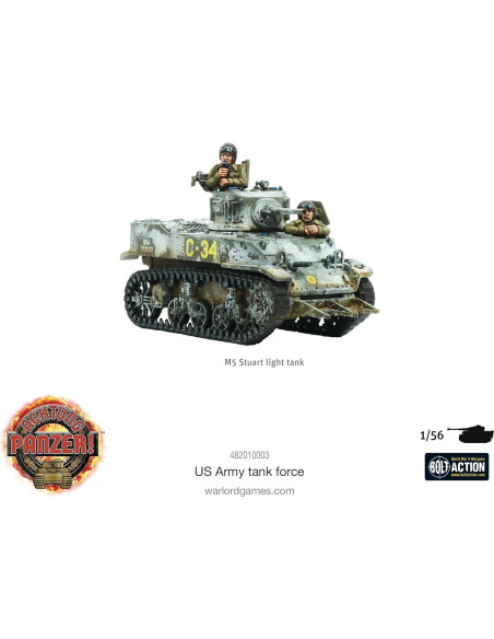 Kit de Modelo de Guerra de Mesa Warlord 1:56 Tanques EE.UU.