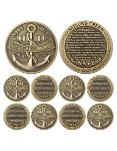 12 Monedas Desafío Marina EE. UU. Landical 4.5 cm Regalos