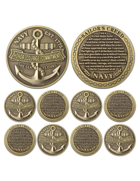 12 Monedas Desafío Marina EE. UU. Landical 4.5 cm Regalos