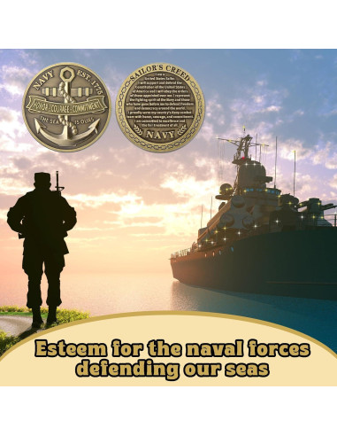 12 Monedas Desafío Marina EE. UU. Landical 4.5 cm Regalos