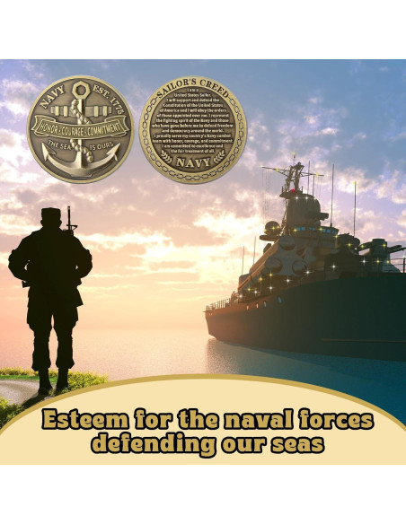 12 Monedas Desafío Marina EE. UU. Landical 4.5 cm Regalos