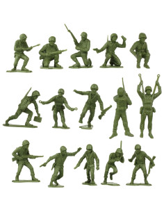 Figuras de Soldados de Plástico BMC 38pc WW2 Verde y Tan 2