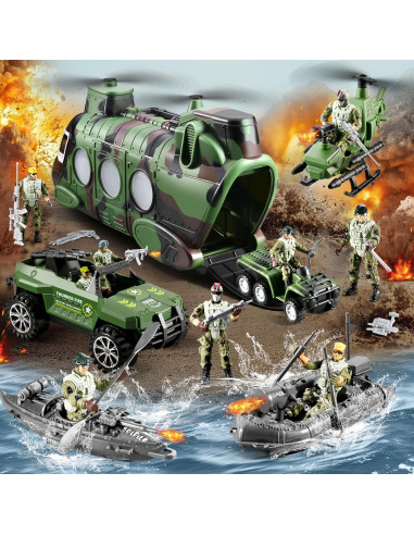 Conjunto 56-en-1 Juguetes de Soldados JASSKKBO para Niños