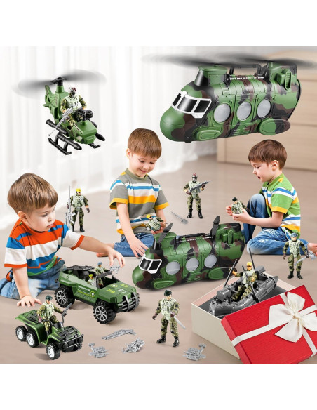 Conjunto 56-en-1 Juguetes de Soldados JASSKKBO para Niños
