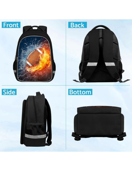 Mochila Escolar TILYTADLY Fútbol Americano 43 cm 20 Litros