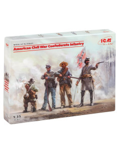Modelo de Figuras Militares ICM 35021 Infantería Confederada 1:35