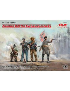 Modelo de Figuras Militares ICM 35021 Infantería Confederada 1:35 2