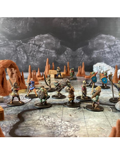 Juego de 30 Miniaturas Elfos, Enanos y Bandidos 28mm 2