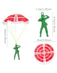 50 Soldados de Juguete Paracaidistas ONEST PVC 7,62 cm 2