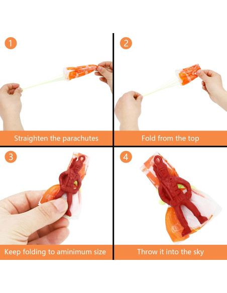 50 Soldados de Juguete Paracaidistas ONEST PVC 7,62 cm