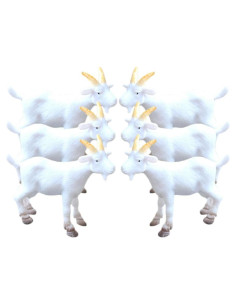 Figuritas de Cabra Mini NUOBESTY 6pcs Animales Realistas