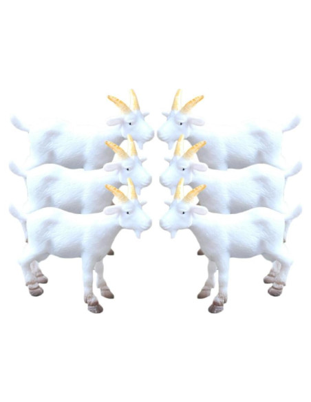 Figuritas de Cabra Mini NUOBESTY 6pcs Animales Realistas Figuritas de Cabra Mini NUOBESTY 6pcs Animales Realistas
