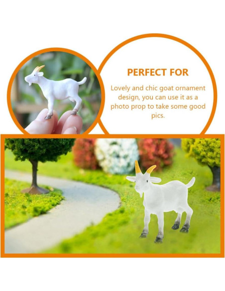 Figuritas de Cabra Mini NUOBESTY 6pcs Animales Realistas Figuritas de Cabra Mini NUOBESTY 6pcs Animales Realistas