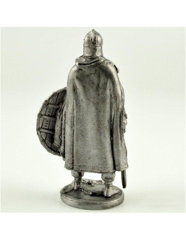 Escultura metálica vikinga Jarl 54mm en miniatura