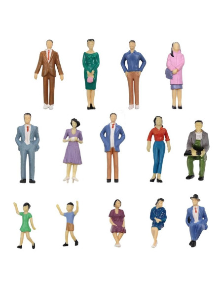 Figuras Pintadas 28pcs Evemodel 1:30 para Maquetas Figuras Pintadas 28pcs Evemodel 1:30 para Maquetas