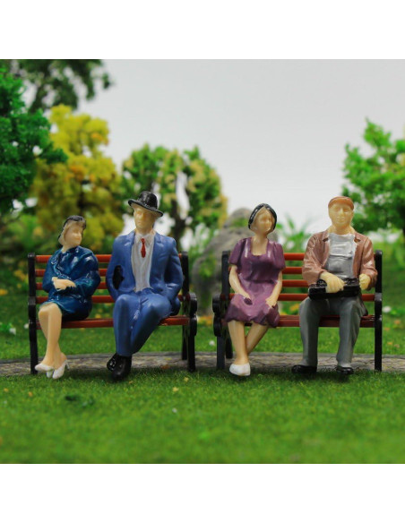 Figuras Pintadas 28pcs Evemodel 1:30 para Maquetas Figuras Pintadas 28pcs Evemodel 1:30 para Maquetas