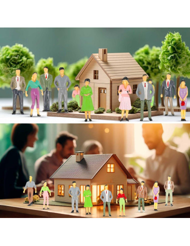 Figuras Miniatura Juexica 50 Pcs 1:50 Personas Pintadas