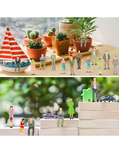 Figuras Miniatura Juexica 50 Pcs 1:50 Personas Pintadas