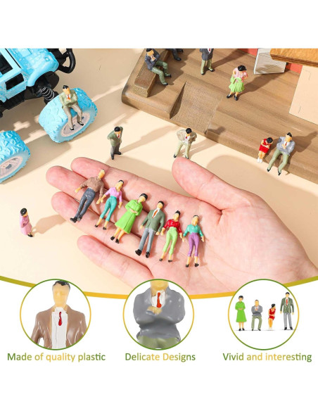 Figuras Miniatura Juexica 50 Pcs 1:50 Personas Pintadas