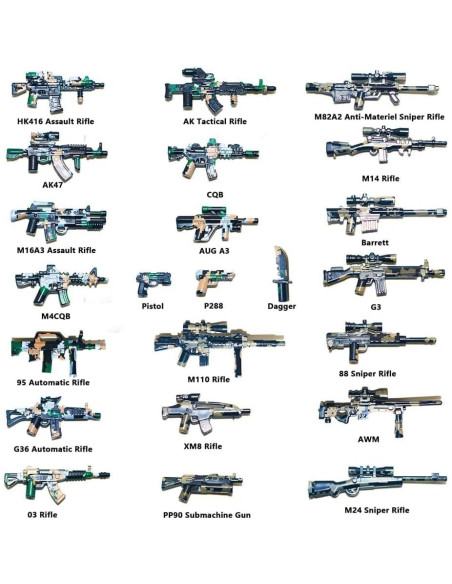 200 Piezas Accesorios de Armas Militares Gonsausola 200 Piezas Accesorios de Armas Militares Gonsausola