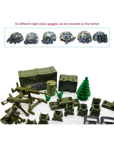 200 Piezas Accesorios de Armas Militares Gonsausola