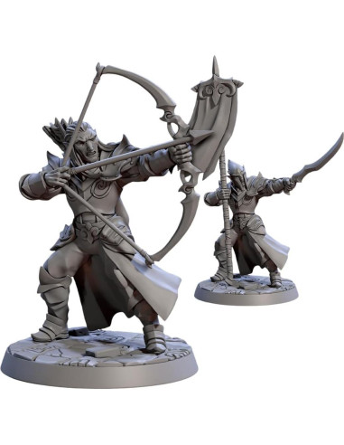 Miniaturas sin pintar TYL Noble Alfar Knights 32mm - Combo de 6