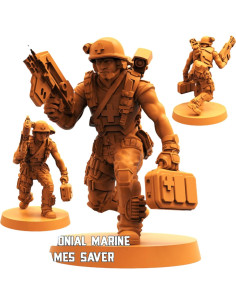 Miniaturas Sin Pintar TYL Colonial 32mm - Combo de 4 2