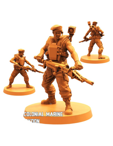 Miniatura Sin Pintar TYL Marine Colonial Humano 32mm
