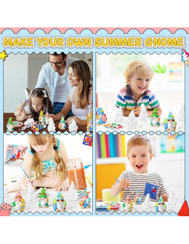 Kit de Pintura Gnomos Cerámica PullCrease 8 Piezas