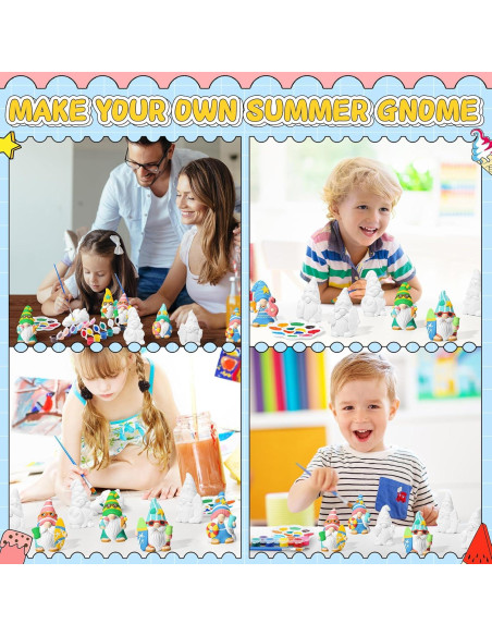 Kit de Pintura Gnomos Cerámica PullCrease 8 Piezas