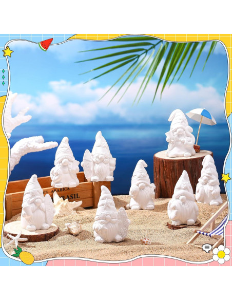 Kit de Pintura Gnomos Cerámica PullCrease 8 Piezas