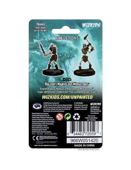 Miniaturas Sin Pintar D&D Nolzur Esqueletos 28mm