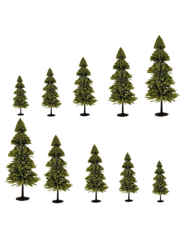 10 Árboles de Cedro Verde alblinsy para Diorama Miniatura