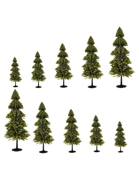 10 Árboles de Cedro Verde alblinsy para Diorama Miniatura