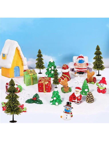 10 Árboles de Cedro Verde alblinsy para Diorama Miniatura