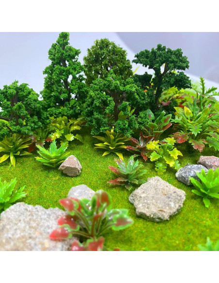 88 Piezas Árboles Miniatura Verde Natural MOMOONNON