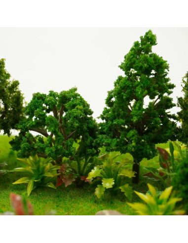 88 Piezas Árboles Miniatura Verde Natural MOMOONNON