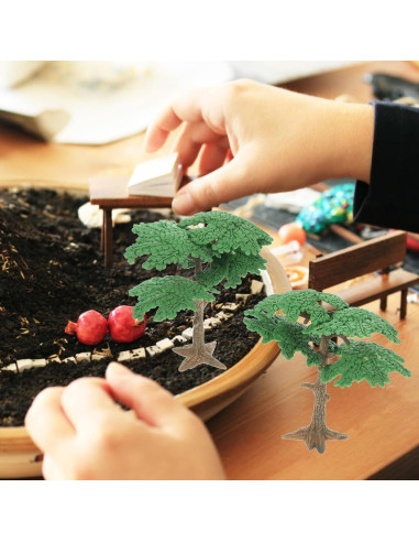 Mini Árbol de Pino Falso Kisangel para Dioramas 9.5x10.5 cm