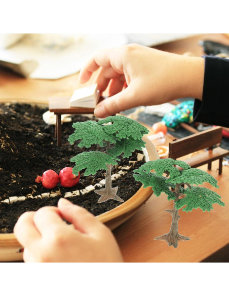 Mini Árbol de Pino Falso Kisangel para Dioramas 9.5x10.5 cm