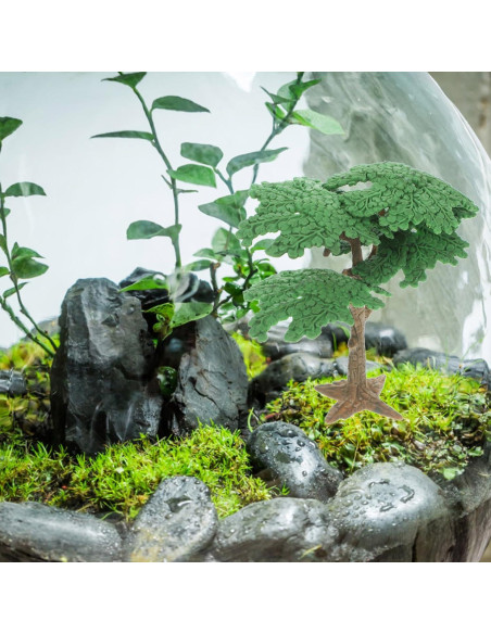 Mini Árbol de Pino Falso Kisangel para Dioramas 9.5x10.5 cm