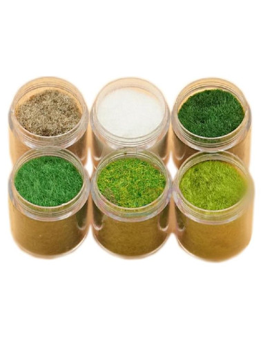 Yalulu 6 Pack Césped Falso Verde Polvo de Cachemira