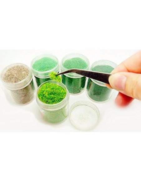 Yalulu 6 Pack Césped Falso Verde Polvo de Cachemira